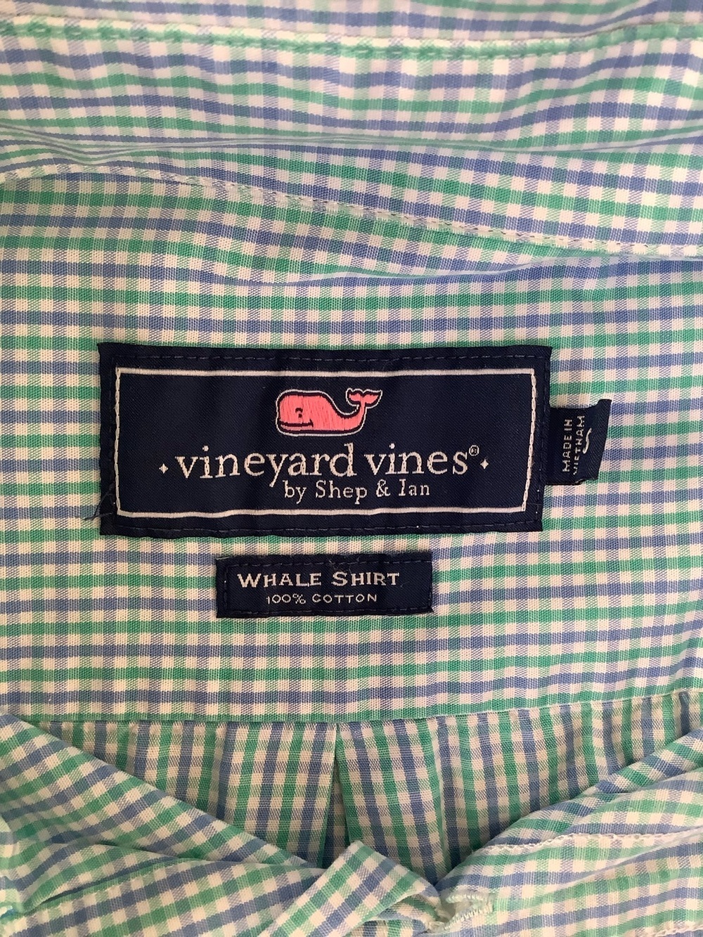 Vineyard Vines On-The-Go Gingham Button Shirt Light Blue Small - Picture 6 of 7